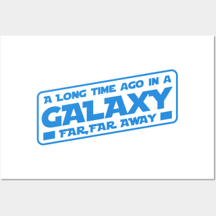 Galaxy far far away (blue) Posters and Art